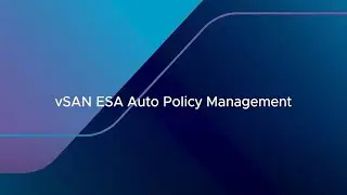 vSAN Express Storage Architecture (ESA) Auto Policy Management