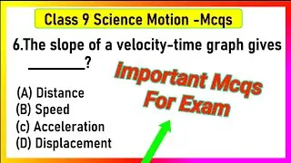 Best Mcq of Motion Class 9 Physics  | Motion MCQ Class 9 Science Chapter 8