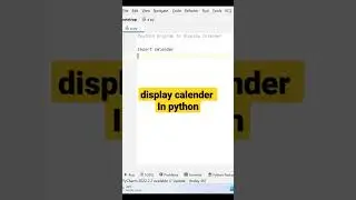 display calender in python program #shorts #viral #python