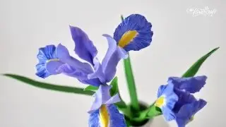 How to make Iris flower out of air dry clay - Tutorial part 2