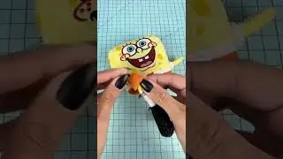 Fixing SpongeBob Square Pants - Mending a Plushie with a Mattress Stitch Easy Sewing Tutorial #sew