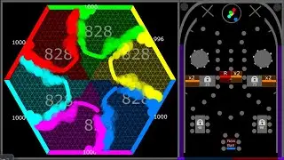 Multiply or Release hexagon version #marblerace #marblerun #algodoo