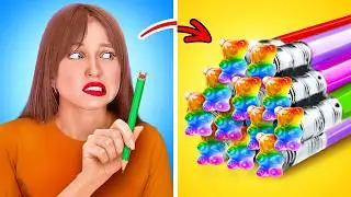 AWESOME DIY SQUISHY || Cool Phone Case ideas And School Hacks by 123 GO! Series