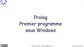Premier programme  Prolog sous Windows