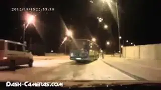 Dash Cam Video #75 - Close Call: Bus on Ice