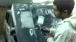 покраска авто в гараже настройка пистолета