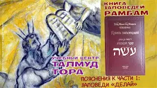 Канал ТАЛМУД ТОРА. Рекомендуем: Рамбам. Сефер аМицвот. Пояснения Рамбама к части 1: Заповеди "Делай"