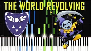 THE WORLD REVOLVING -Deltarune - Undertale Series (Jevil Boss Theme) [Synthesia Piano Tutorial]