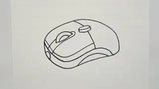 Easy Way to Draw Computer Mouse Step by Step | Computer Mouse Drawing | Sketch Drawing