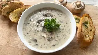 Creamy Mushroom Soup | Homemade Mushroom Soup | Resepi Sup Cendawan