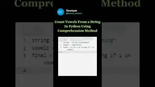 Count Vowels from A String in Python using Comprehension Method  