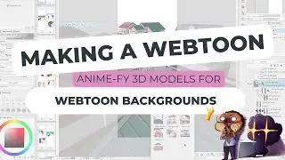 How to Anime Style Color a Webtoon Background || Clip Studio Paint Tutorial || Family Game Night