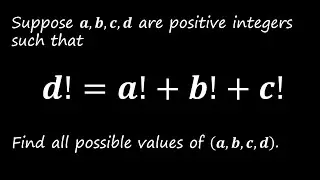 A tricky question on factorials