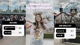 followers control my day at disneyland!