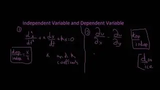 [1.1] Independent and Dependent variables Differential Equations part 2 Equations/derivatives