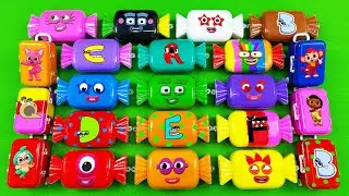 Numberblocks – Finding Rainbow CLAY with Big Candy Coloring! Satisfying Videos ASMR