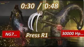 NG7 Claws Just press R1 build Radagon/Elden Beast in  0:30/0:48  (No hit Solo)