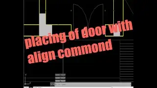 placing ofdoors with align command in autocad 2020