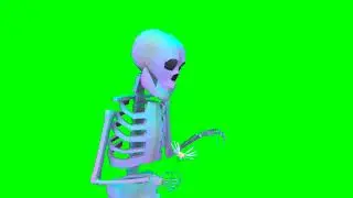 Broken Heart Skeleton Green Screen 4K Video