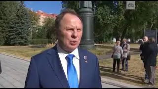 Памятник Дзержинскому Фонд «Офицеры Границы» на возложении цветов  в 145-летие Ф.Э.Дзержинского, .