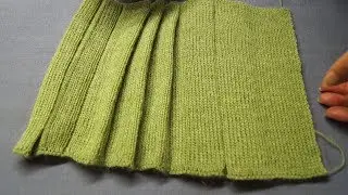 The pleating on the knitting machine