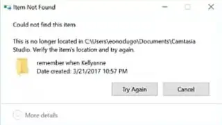 How to fix Bug: Could not find this item. This is no longer located