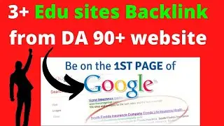 3+ Edu sites Backlink from DA 90+ website | How to get .Edu backlinks 2022 