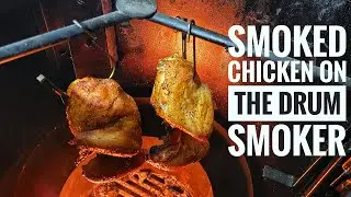 Smoked Chicken On The Cotton Gin Drum Smoker