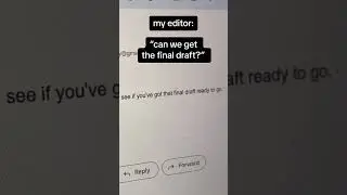 Yeah I'll get that draft over to you...one sec...😂