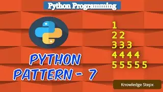 #11.7 Half-Pyramid Number Pattern in Python | Number Pattern in Python | Python Pattern Programs