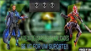 AS 4 MELHORES COMBINAÇÕES DE HABILIDADES DE PERSONAGENS PARA SUPORTE!! ✅ FREE FIRE