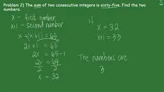 Word Problems Set 1