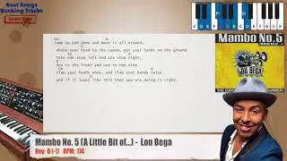 🎹 Mambo No. 5 (A Little Bit of...) -  Lou Bega Piano Backing Track with chords and lyrics