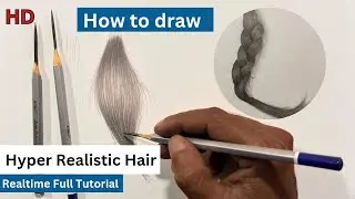 How To Draw realistic hair full realtime tutorial videos | learn hair easy |