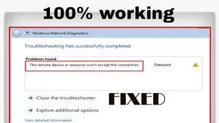 The remote device or resource won't accept the connection ,Quick Fix in one minute 2024 || Hriant360