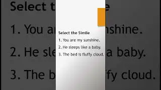 Simile in just seconds
