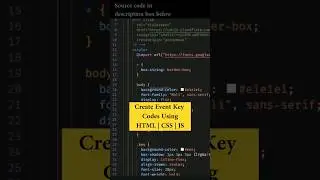 Create Event Key Codes Using HTML | CSS | JS