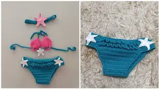 Mermaid crochet bikini for 8-month-old baby