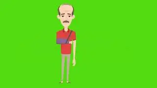 Green Screen Old Man| No Copyright | Green Screen Cartoon Characters |Male Character 