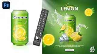 Product Manipulation: Lemon Drinks | Photoshop tutorial