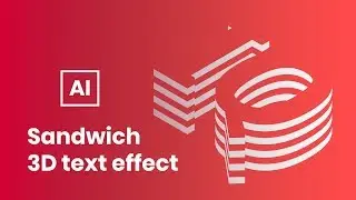 Design 3D Sandwich Text Effect in Adobe Illustrator. Isometric text Tutorial