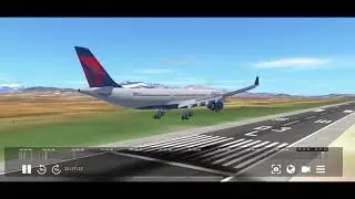 Delta A330 butter landing at LGAV (a little bit of float, good centerline) #swiss001landing