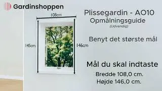 Plisse AO10 udvendig opmålning