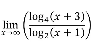 Limit of ((log_4(x+3)/log_2(x+1)) as x approaches infinity