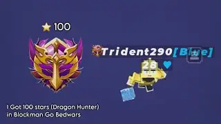 I Reached 100 stars DRAGON HUNTER (Ranked S19) in Bedwars! | Blockman Go
