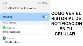★ COMO VER EL HISTORIAL DE NOTIFICACIONES EN TU CELULAR
