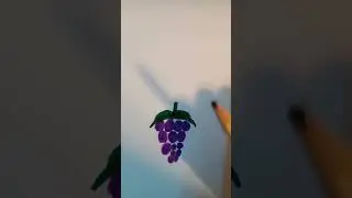 рисуем виноград на листочке🍇🍇