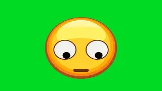 Face with Rolling Eyes Emoji Green Screen