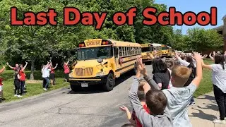 Last Day of School Bus Wave Off Teachers’ Final Farewell Wave to Students
