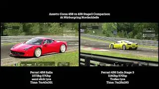 Assetto Corsa - 458 vs 458 Stage 3 Comparison at Nürburgring
